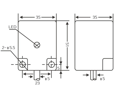 LMF8 Inductive proximity switches sensors dimensions