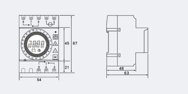 VIOX-Digital Timer Switch THC 20-2C