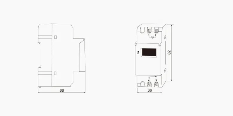 VIOX-Digital Timer Switch THC-30A-Dimension