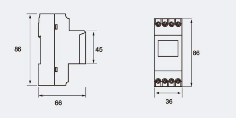 Digital Timer Switch THC 822-dimension