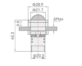 Indicator Light AD22-22AS-Dimension