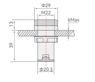 Indicator-Light-AD22-22DS Dimension VIOX