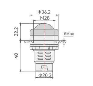 ndicator-Light-AD22-30AS-Dimension