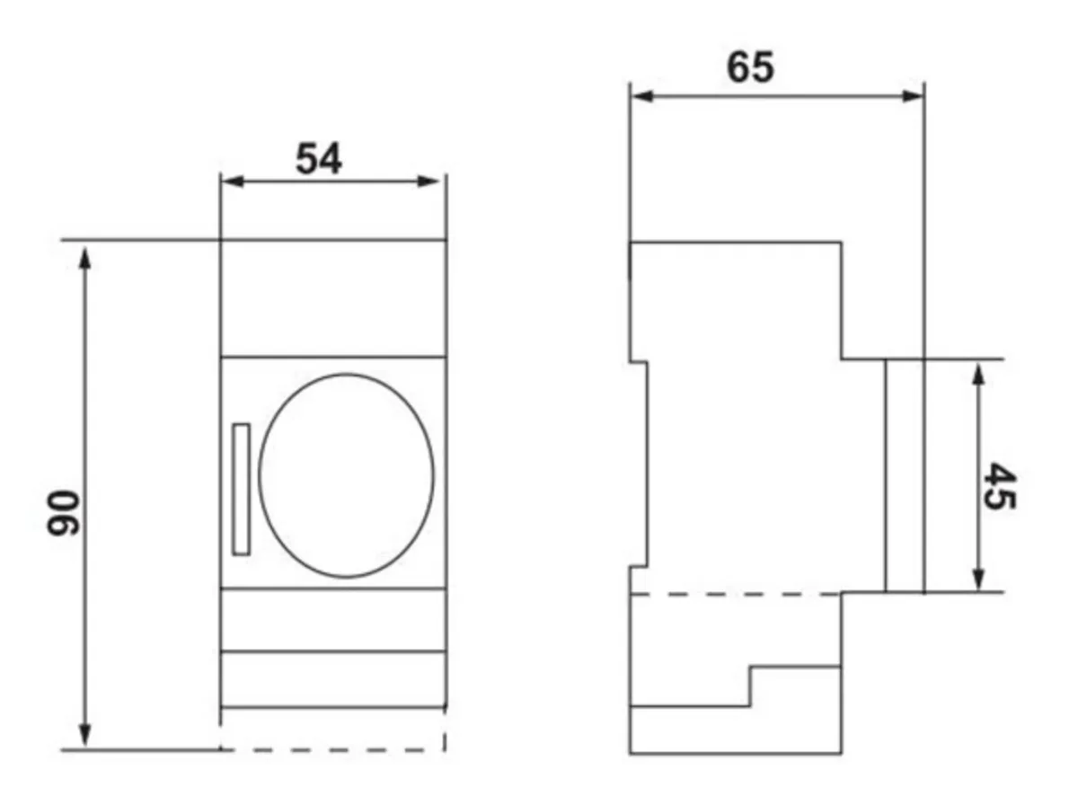 Mechanical Timer Switch SUL181H Dimension