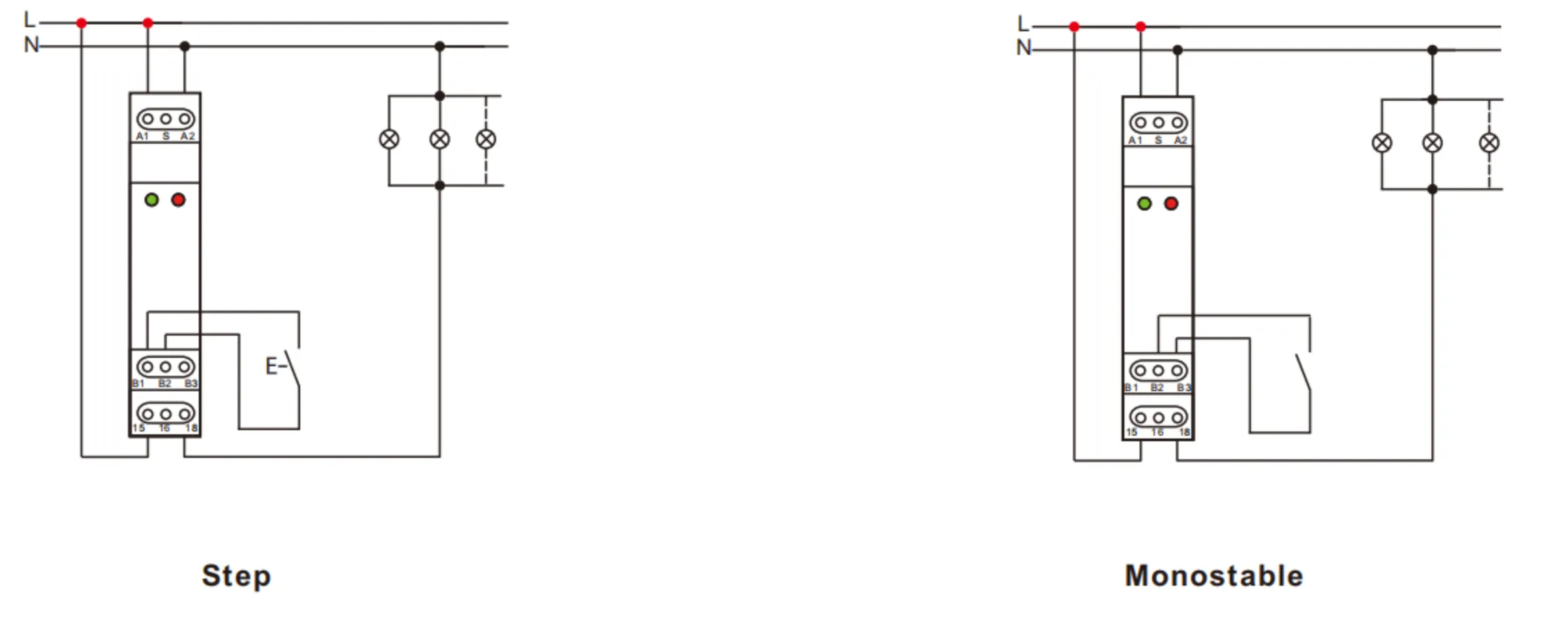 VIOX Step Monostable Relay YX2110 Wiring Diagram