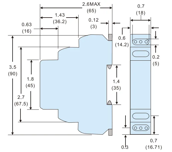 VIOX WiFi Intelligent Relay YX1010 Dimension