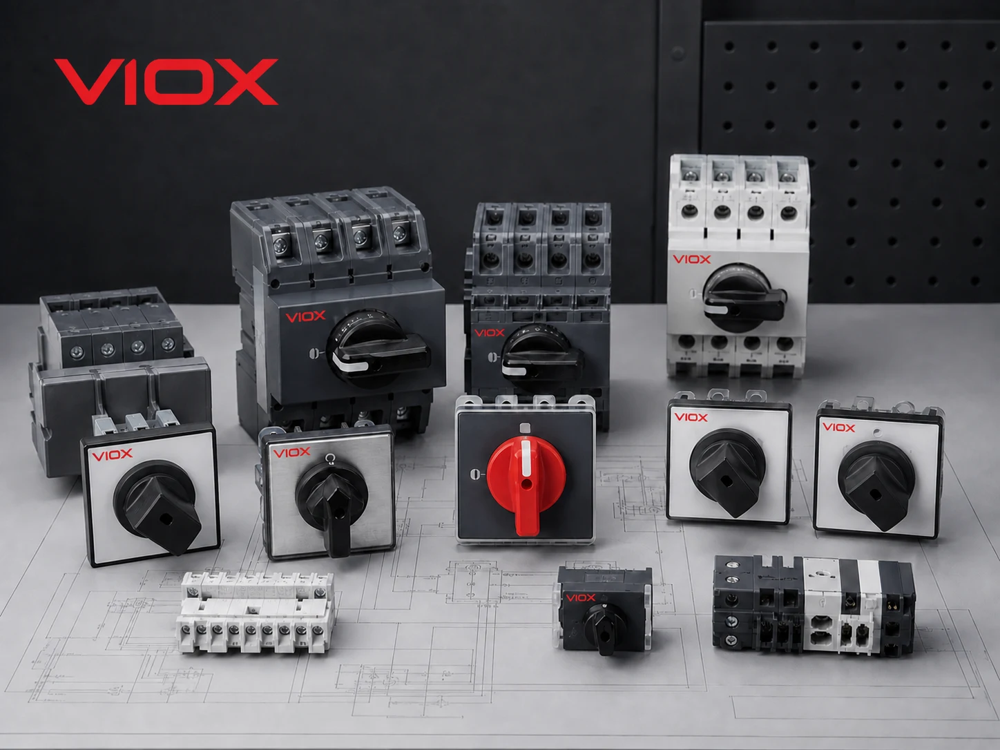 Illustration of VIOX electrical configuration and product appearance options