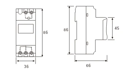 Light Control Timer THC-810-dimension