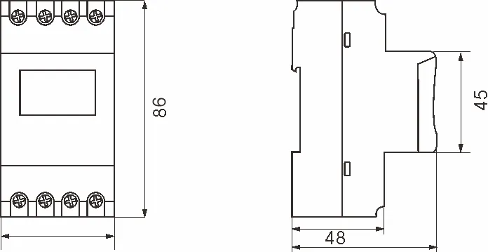 Light Control Timer THC-812-dimension