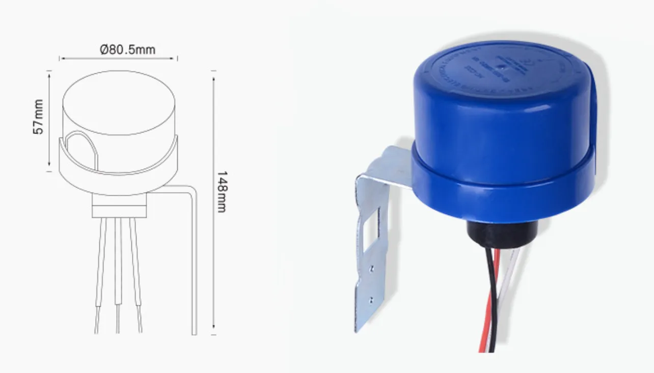 Light Sensor THC-305-Dimension