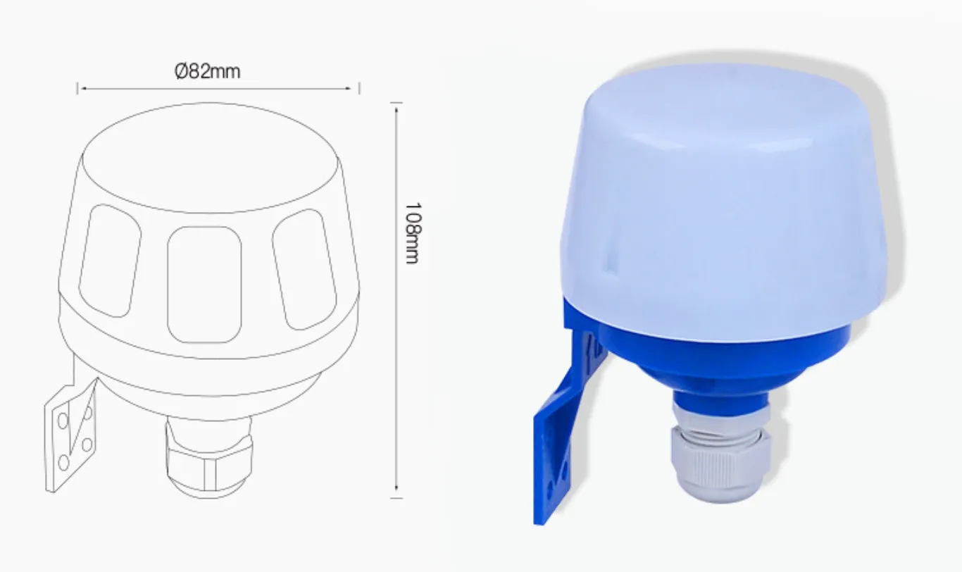 Sensor de luz THC-309-Dimensão