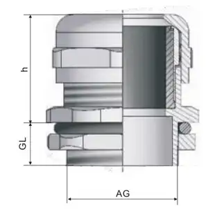 The Drawing of Stainless Steel Gland