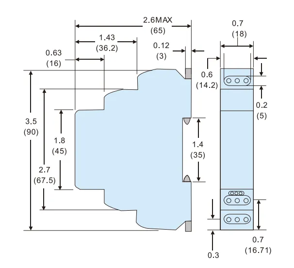 VIOX Call Reset Relay YX2010 Dimension