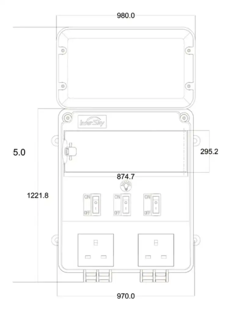 VIOX Ready Board RB21-13A-2G dimension