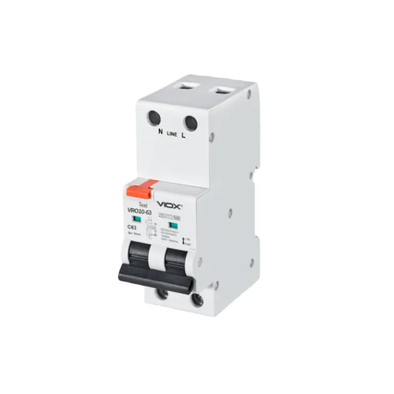 VIOX VRO10-63 2P 63A Type B 10kA RCBO