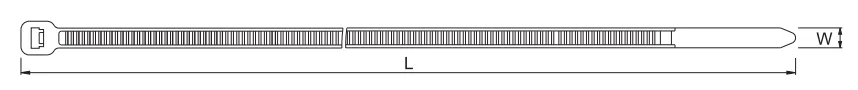 Self Locking Cable Tie Dimension