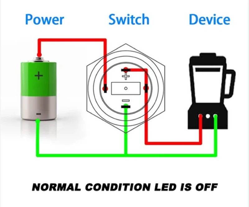 4-pin push button Wiring