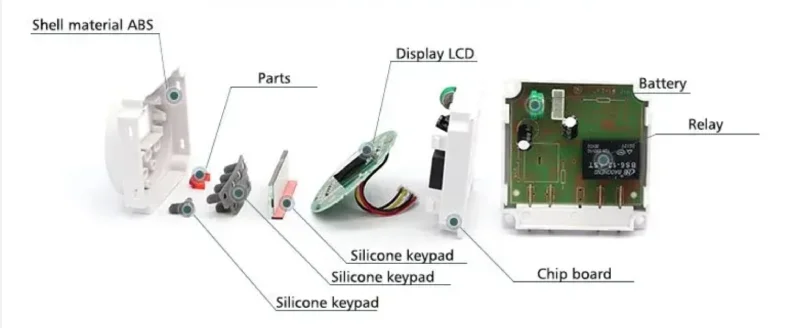 NBL101A TIMER SWITCH COMPONENT PARTS