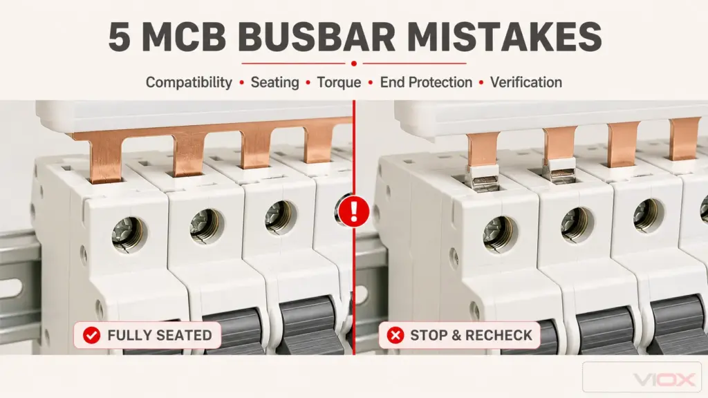 កំហុស 5 យ៉ាងក្នុងការដំឡើង MCB Busbar និងវិធីបង្ការ