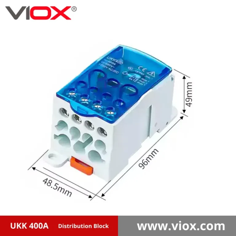 بلوک توزیع آبی VIOX UKK 400A، 1 ورودی 11 خروجی