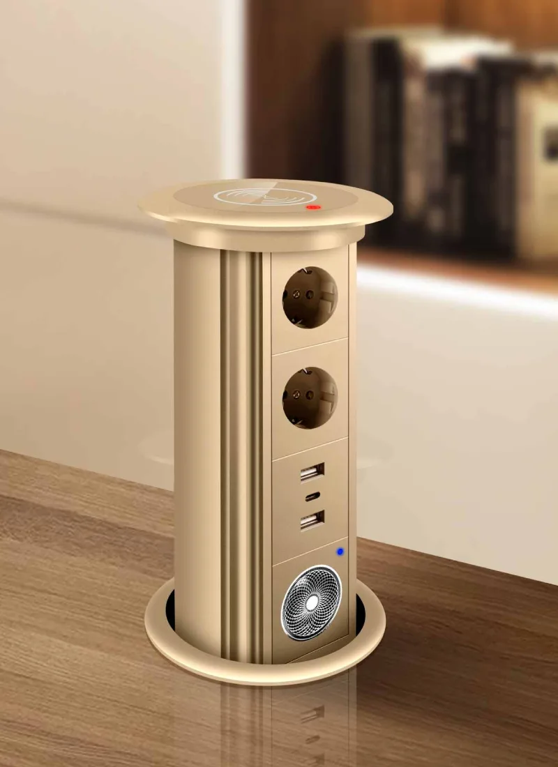 champagne gold lifting pop up socket