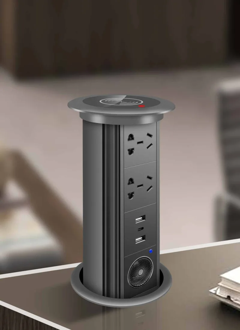 space gray lifting pop up socket