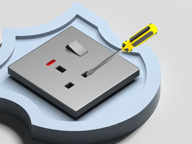 Prevent accidental electric shock UK Switch and socket