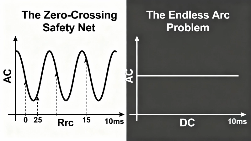 AC vs DC Arc Extinction Mechanisms