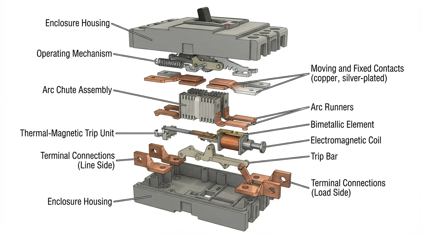 What Is An MCCB Molded Case Circuit Breaker Meaning Working Principle 