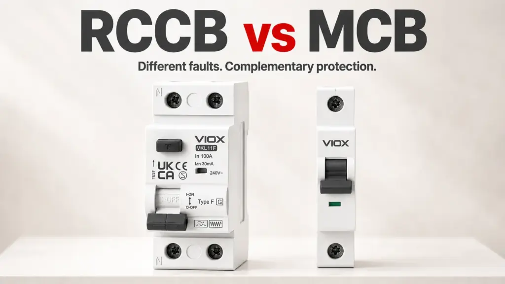 RCCB در مقابل MCB: نکات کلیدی تفاوت‌ها و دلایل نیاز به هر دو