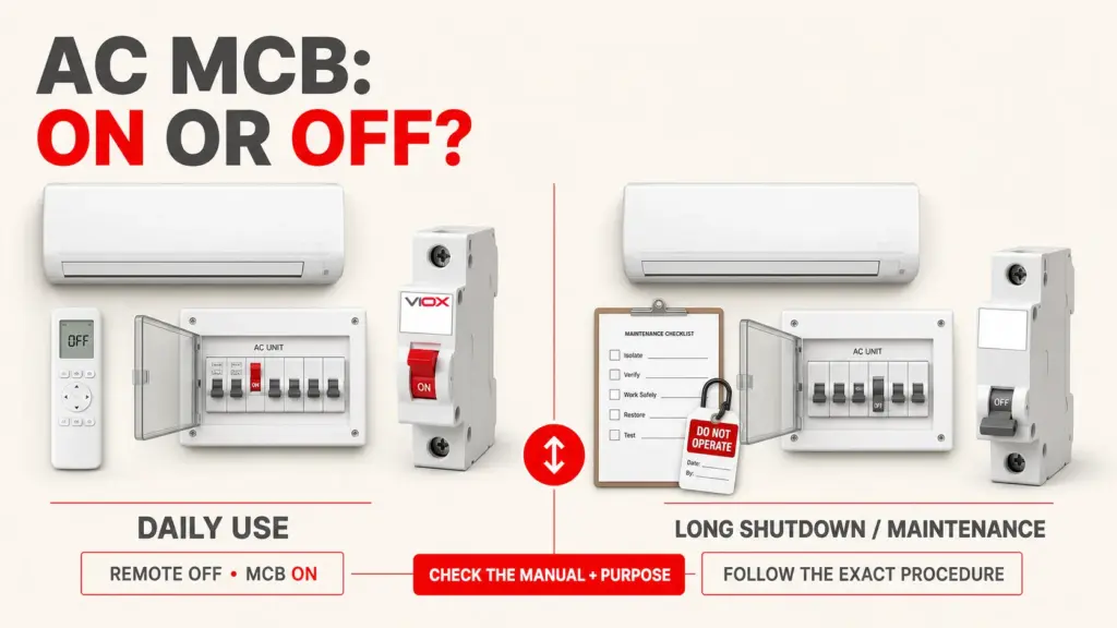 Should You Turn Off the AC MCB When the Air Conditioner Is Not in Use?