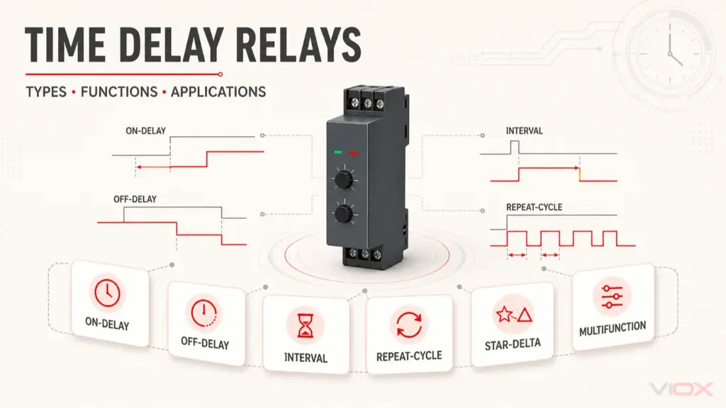 Time Delay Relays: Types, Functions, Working Principle & Applications