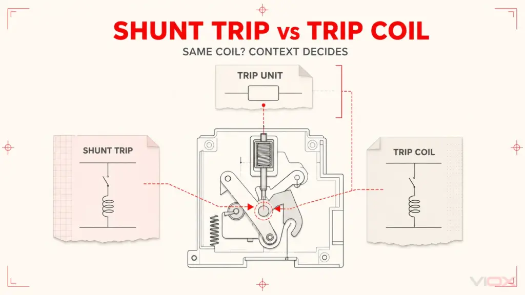 تفاوت Shunt Trip و Trip Coil: اصطلاحات، عملکرد و مشخصات