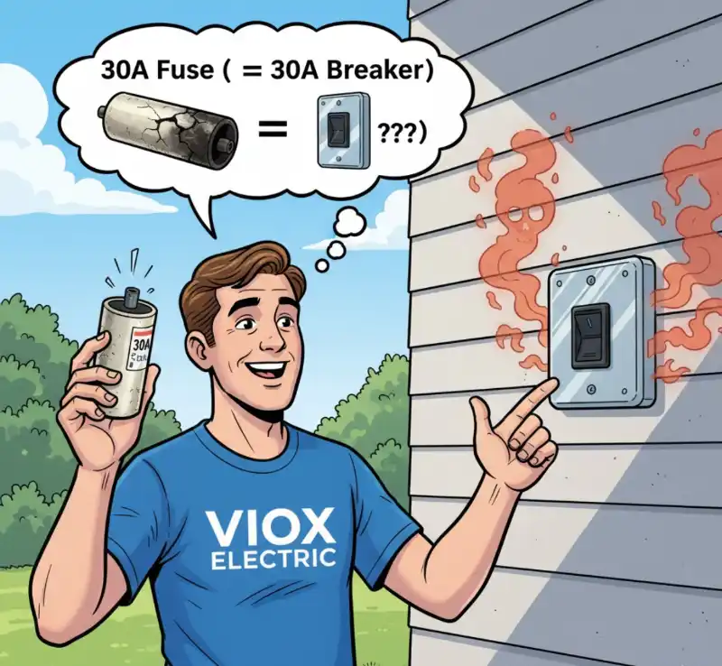 A bright, exaggerated comic-book style illustration conveying "false security."