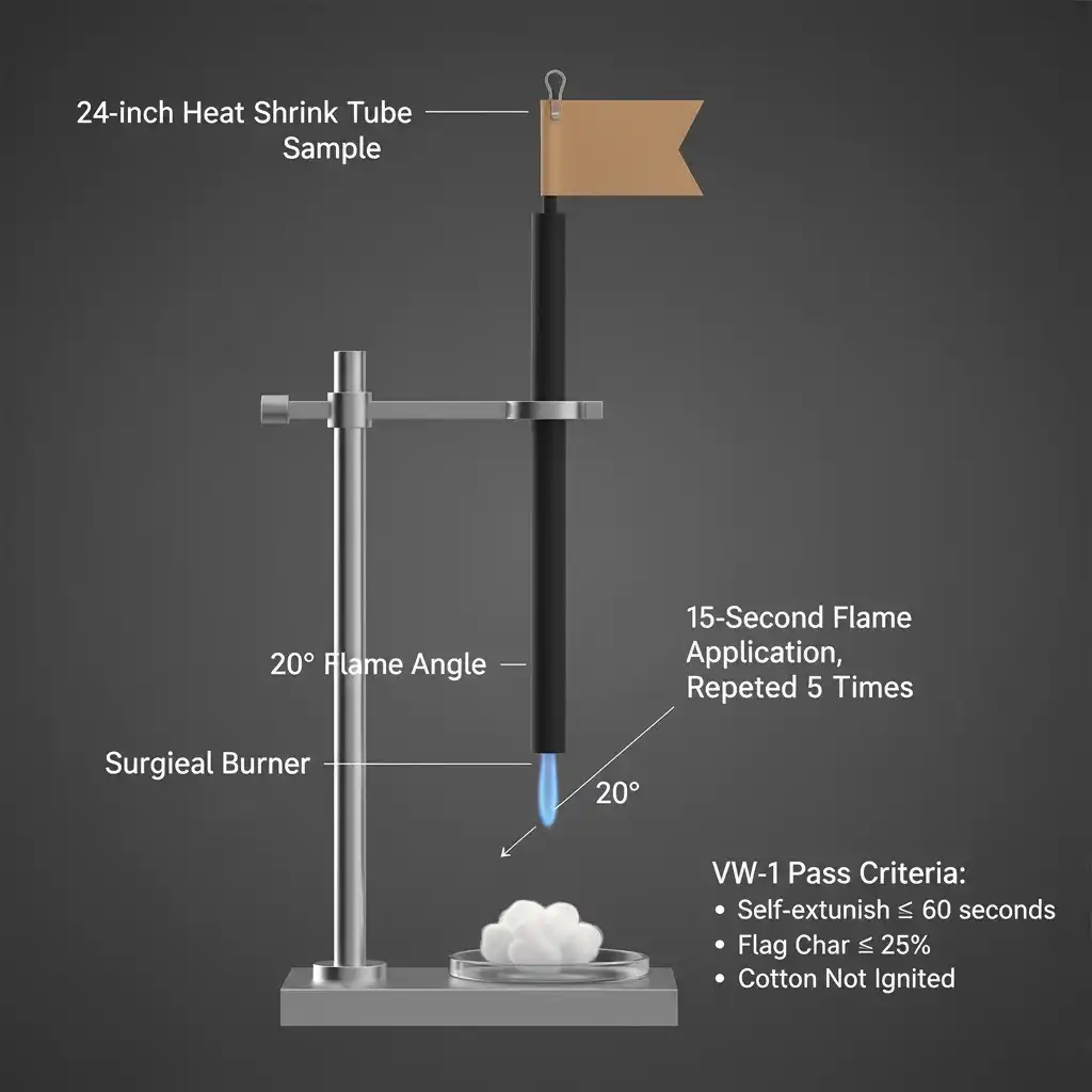 A diagram illustrating the VW-1 test setup