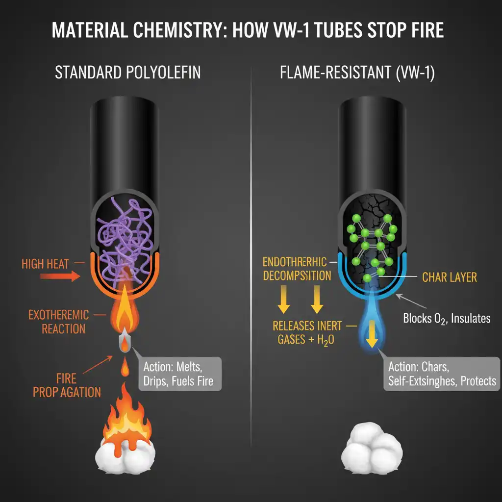 An infographic or diagram showing the "Material Chemistry" explanation