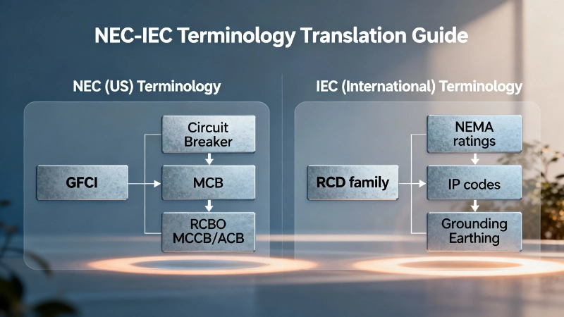 NEC-to-IEC terminology translation overview