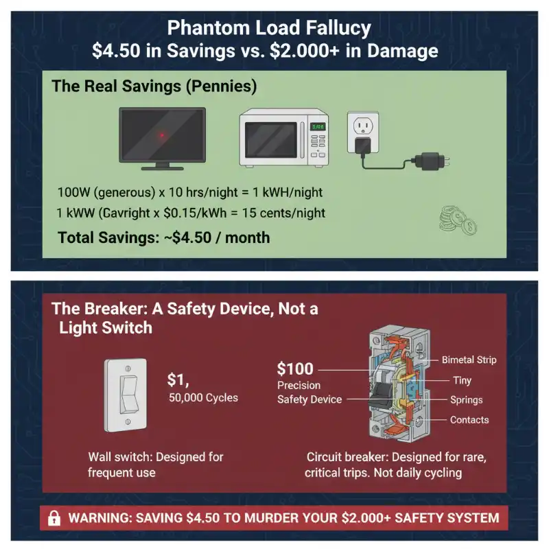 Phantom Load Fallacy: $4.50 in Savings vs. $2,000+ in Damage