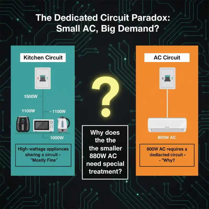 전용 회로 역설:소형 AC,큰 수요
