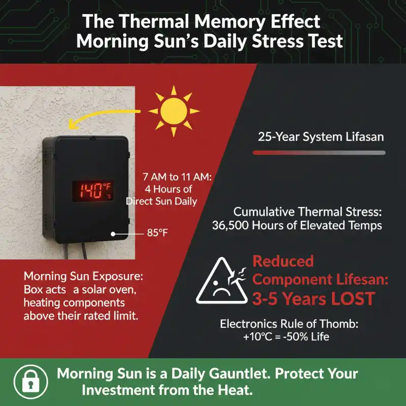 The Thermal Memory Effect: Morning Sun's Daily Stress Test
