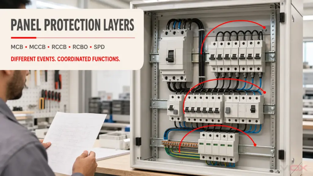 MCB, MCCB, RCCB, RCBO & SPD: How They Work Together