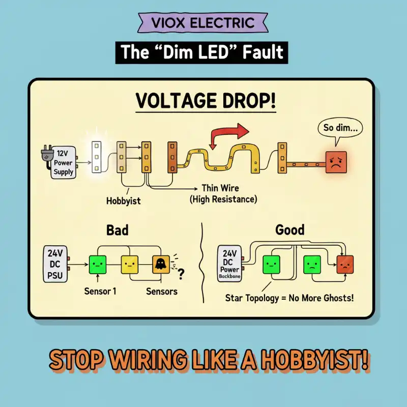 introduce the "Dim LED" problem and the analogy to industrial control panels