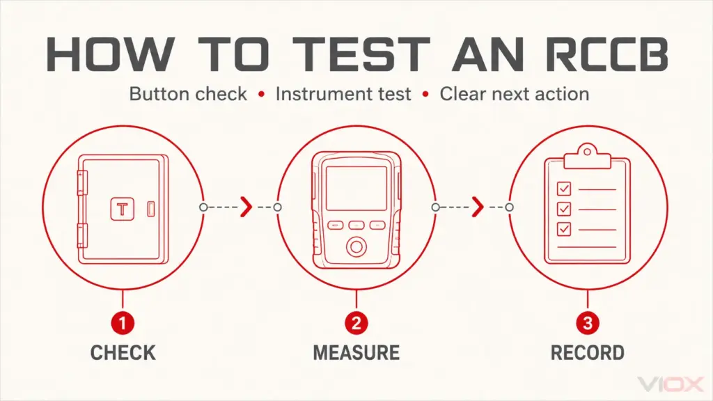 How to Test an RCCB: Test Button, RCD Tester & Results
