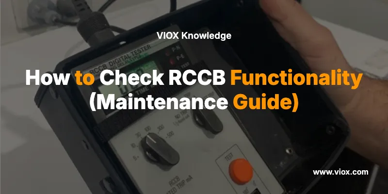 RCCB 기능 점검 방법 (유지 관리 가이드)