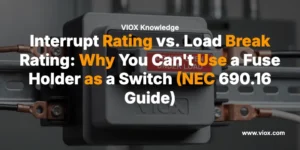 Jmenovitý vypínací proud vs. jmenovitý proud pro vypínání zátěže: Proč nemůžete použít pojistkové pouzdro jako vypínač (Průvodce NEC 690.16)