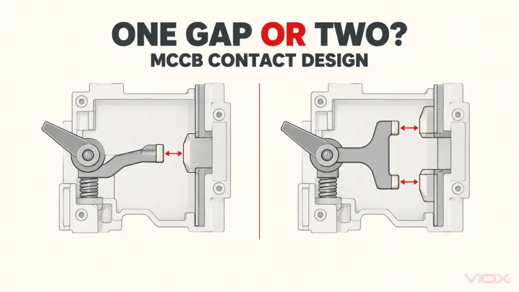 Single-Break vs Double-Break MCCB Contacts: What Changes—and What Does Not