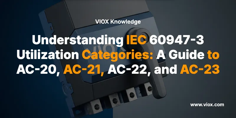 IEC 60947-3 အသုံးပြုမှု အမျိုးအစားများကို နားလည်ခြင်း- AC-20၊ AC-21၊ AC-22 နှင့် AC-23 အတွက် လမ်းညွှန်