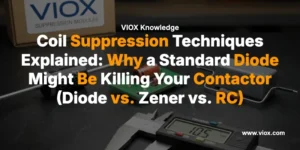Técnicas de supresión de bobina explicadas: por qué un diodo estándar podría estar matando su contactor (diodo vs. Zener vs. RC)