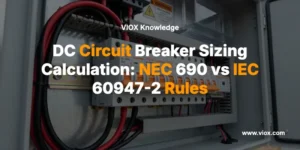 ڈی سی سرکٹ بریکر سائزنگ کا حساب: NEC 690 بمقابلہ IEC 60947-2 قوانین