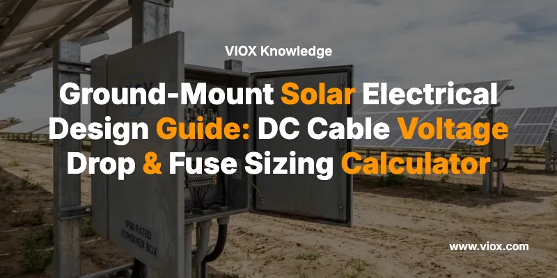 DC 퓨즈 보호 기능이 있는 접지형 PV 어레이에 설치된 VIOX IP66 정격 태양광 컴바이너 박스
